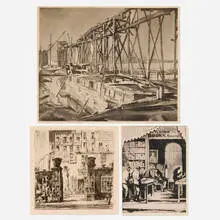 Earl Horter, Three works, etching