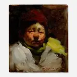 Malcolm Terrance Liepke, Portrait of a Man, 1980, oil on board