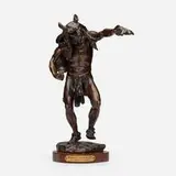 Charles Humphriss, Dance of the Wolf Man, c. 1920, patinated bronze