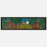 Rare and Monumental scenic tableau by Roswell F. Putnam for Hartford Faience, c. 1910-15, glazed earthenware, offered Nov 2024