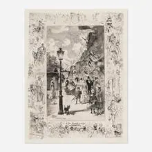 Félix Buhot, La Fête nationale au Boulevard Clichy, 1878, etching, drypoint and aquatint