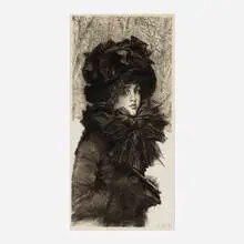 James Tissot, Le dimanche matin, 1883, etching and drypoint