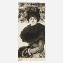 James Tissot, Promenade dans la neige, 1880, etching and drypoint