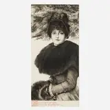 James Tissot, Promenade dans la neige, 1880, etching and drypoint