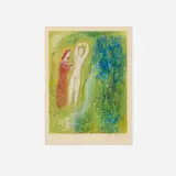 Marc Chagall, Daphnis et Chloé au Bord de la Fontaine (from Daphnis et Chloé), 1961, lithograph in colors on Arches