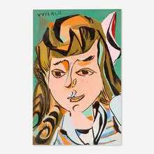 Vaclav Vytlacil, Portrait of a Girl, gouache on paper