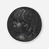 Pierre-Auguste Renoir, Medallion de Coco, bronze with dark brown patina