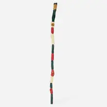 Folk Art, Staff, carved and ainted wood, plastic