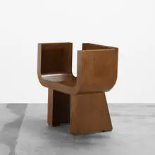 chair by Modernist, c. 1940, stained oak, sold Sep 2011