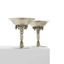 Georg Jensen, compotes, pair, 1918, sterling silver