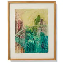 untitled by Eugene Von Bruenchenhein, 1956, oil on artist's board, sold Sep 2011