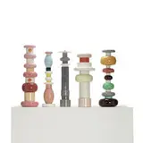 totems, set of five by Ettore Sottsass, 1998, glazed ceramic, sold Sep 2011