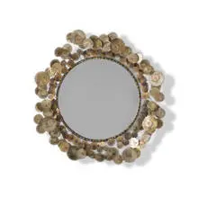C. Jeré, mirror, 1969, brass, mirrored glass
