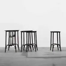 nesting tables, set of four by Gustav Siegel, c. 1910, stained beech, sold Sep 2011