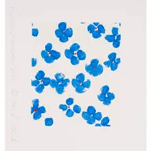 Wallflowers by Donald Sultan, 2008, screenprint on paper, sold Sep 2011