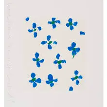 Wallflowers by Donald Sultan, 2008, screenprint on paper, sold Sep 2011
