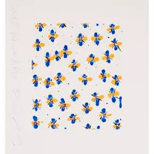 Wallflowers by Donald Sultan, 2008, screenprint on paper, sold Sep 2011