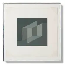 Never Before a (from the Never Before portfolio) by Josef Albers, 1976, screenprint on paper, sold Sep 2011