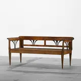 Biedermeier, sofa, c. 1875, fruitwood, cane, lacquered wood