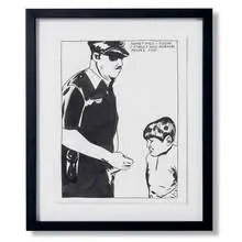untitled (Sometimes) by Raymond Pettibon, c. 1986, ink on paper, sold Sep 2011