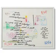 Mark Gonzales, untitled (Left Rigt Rigt Left), 2004, colored pencil and ink with watercolor on paper