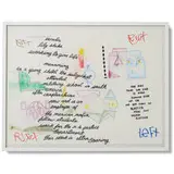 Mark Gonzales, untitled (Left Rigt Rigt Left), 2004, colored pencil and ink with watercolor on paper