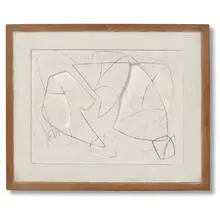 John Ferren, untitled, 1937, pencil and plaster bas-relief