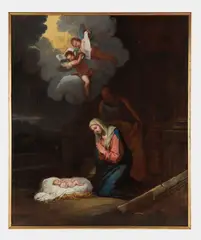 Giulio Carpioni, La Sainte Famille, oil on canvas