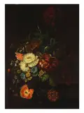 James Hewlett, Nature morte aux fleurs, oil on panel