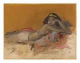 Abel Pann, Odalisque, pastel sur papier