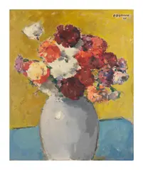 Isidoor Opsomer, Nature morte aux fleurs, signé et daté 'opsomer 49' (en haut à droite)