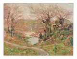 Jacinthe Pozier, Chemin en Sous-Bois, Signé 'J. POZIER' (en bas à droite)