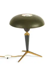 Lampe de bureau pour "Philips" by Louis Christiaan Kalff, A brass and green lacquered metal table lamp by Louis Kalff for Philips circa 1950, sold Feb 2023