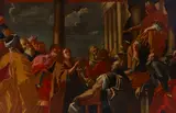 called il Calabrese Mattia Preti, Figures before a king, oil on canvas