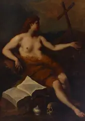 Mary Magdalene by Florentine School, oil on canvas, sold Feb 2023