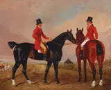 Benjamin Marshall, Two fox hunters on horseback, oil on canvas