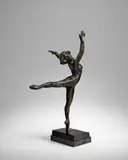 Serge Youriévitch, La danseuse Nattova, bronze with dark brown and green patina