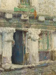 George Wharton Edwards, Little bakeshop, Brittany, oil on canvas