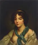 Jean-Baptiste Greuze, A portrait of a young beauty, oil on canvas