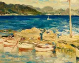 Ronald Ossory Dunlop, The Port, St. Tropez, oil on canvas