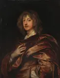 Sir Anthony Van Dyck, Portrait of George Digby, 2nd Earl of Bristol, half-length, in a red cloak, oil on canvas