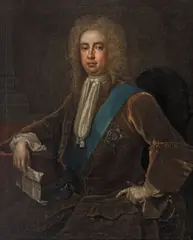 Charles Jervas, Portrait of a young Robert Walpole, half-length, in a brown coat, oil on canvas