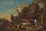 Michelangelo Cerquozzi, Erminia and the shepherds, oil on canvas