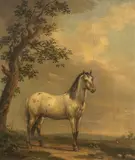 A spotted horse by Dutch School, oil on panel, offered Sep 2023