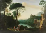 Claude Lorrain, Landscape with the Nymph Egeria, oil on canvas