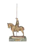 Emmanuel Frémiet, gilt bronze equestrian figure of Louis D'Orleans
