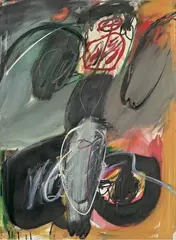 Negerin 5 by Walter Stöhrer, 1964, Mischtechnik auf Leinwand, sold Dec 2007
