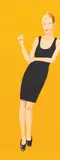 Alex Katz, Black Dress 3 (Oona), 2015, Farbserigrafie auf Velin