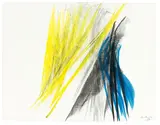 Hans Hartung, P 8 – 1986 – H 2, 1986, Farbkreide auf Karton