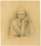 Karl Hofer, Mädchen am Tisch